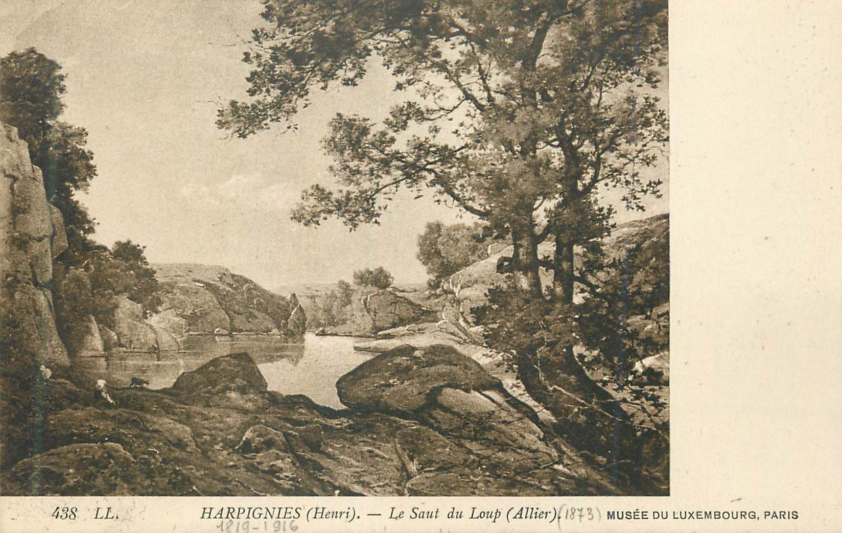 CPA 438 ll harpignies (henri) le saut du loup (allier) musee du luxembourg paris