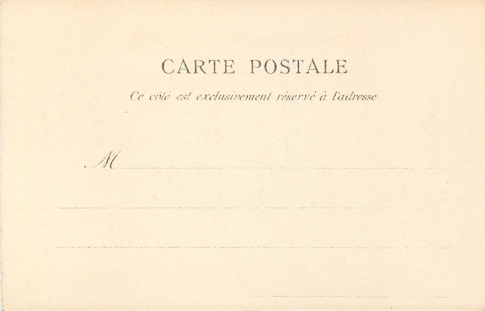 CPA Diaz de la pena la charite — Verso