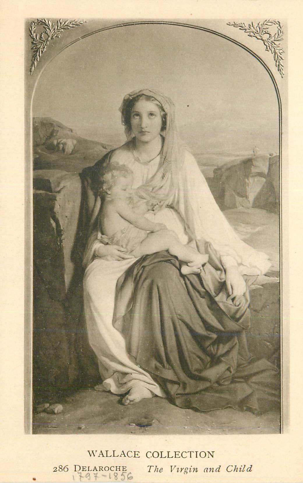 CPA Wallace collection 286 delaroche the virgin and child