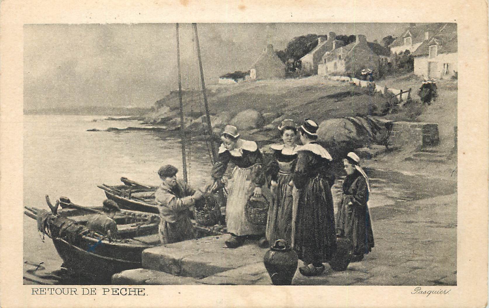 CPA Retour de peche Pasquier
