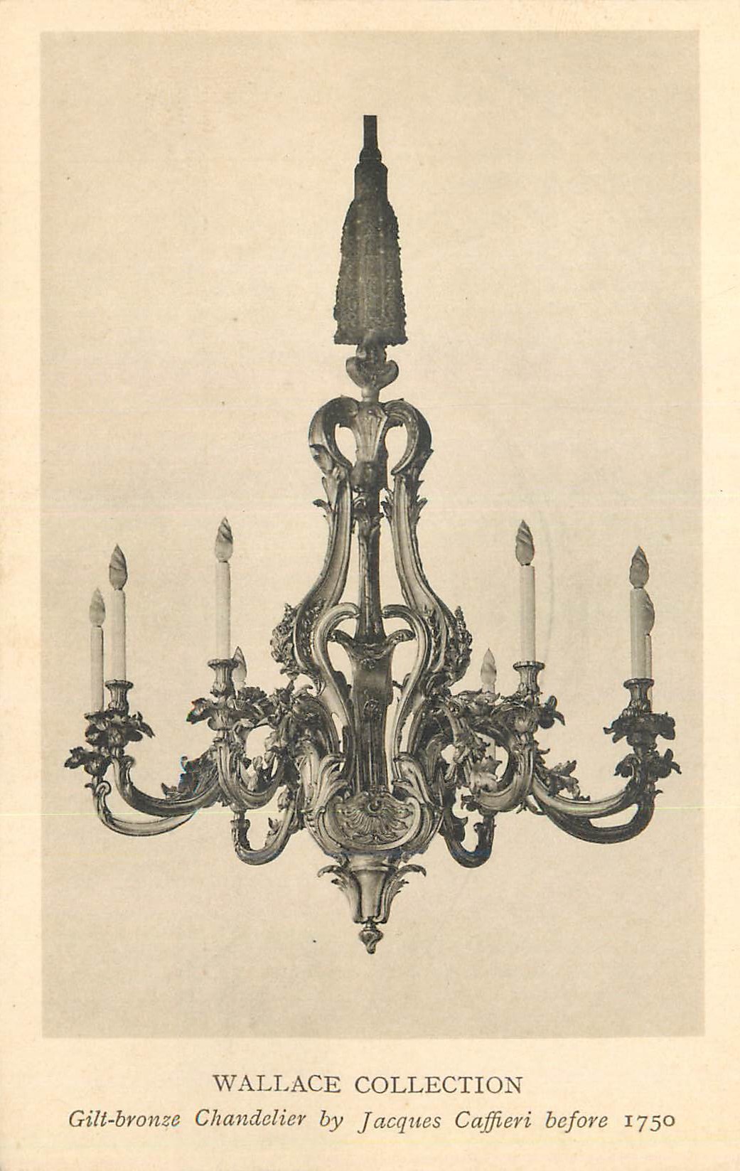 CPA Wallace collection gilt bronze chandelier by jacques caffieri en 1750