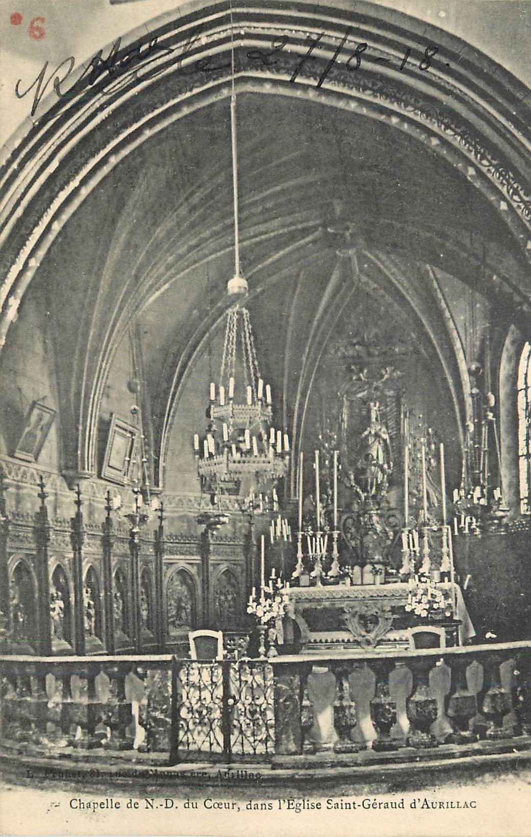 CPA Chappelle de nd du coeur dans l eglise saint geraud d aurillac