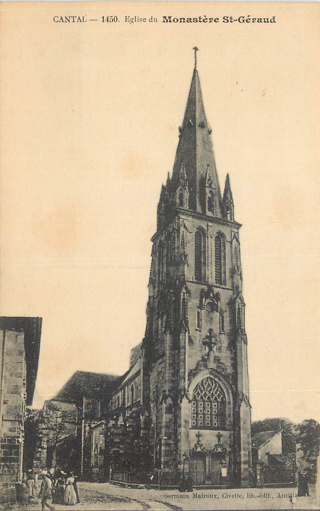 CPA Cantal 1450 eglise du monastere st geraud