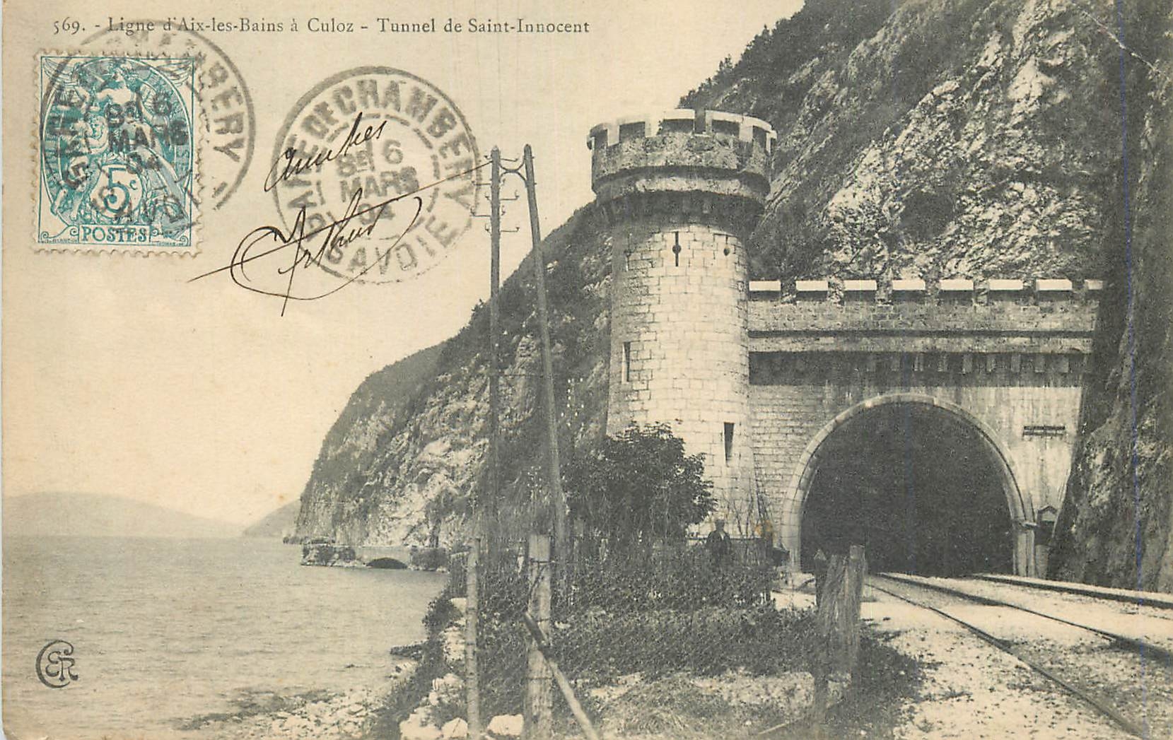 CPA 569 ligne d aix les bains a culoz tunnel de saint innocent