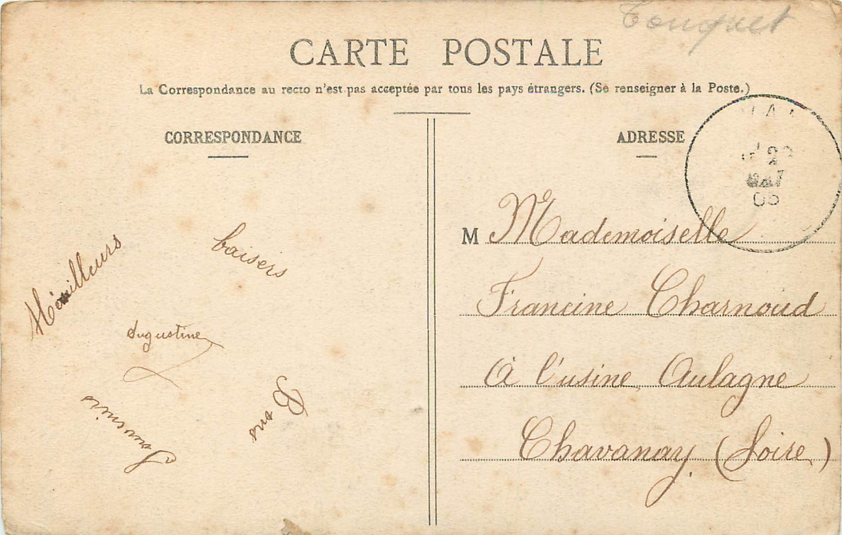 CPA 938 venne (savoie) vallee du rhone la maladiere et fort de pierre chatel — Rückseite