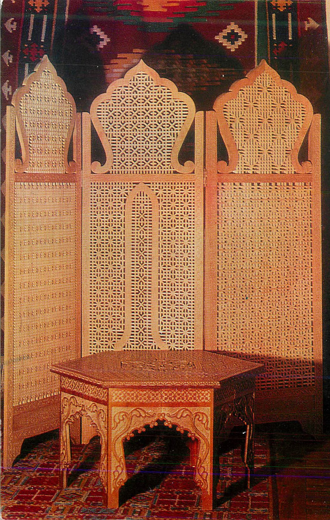 CPM A faizullayev born 1933 folding screen 1959 wood panjara latticework