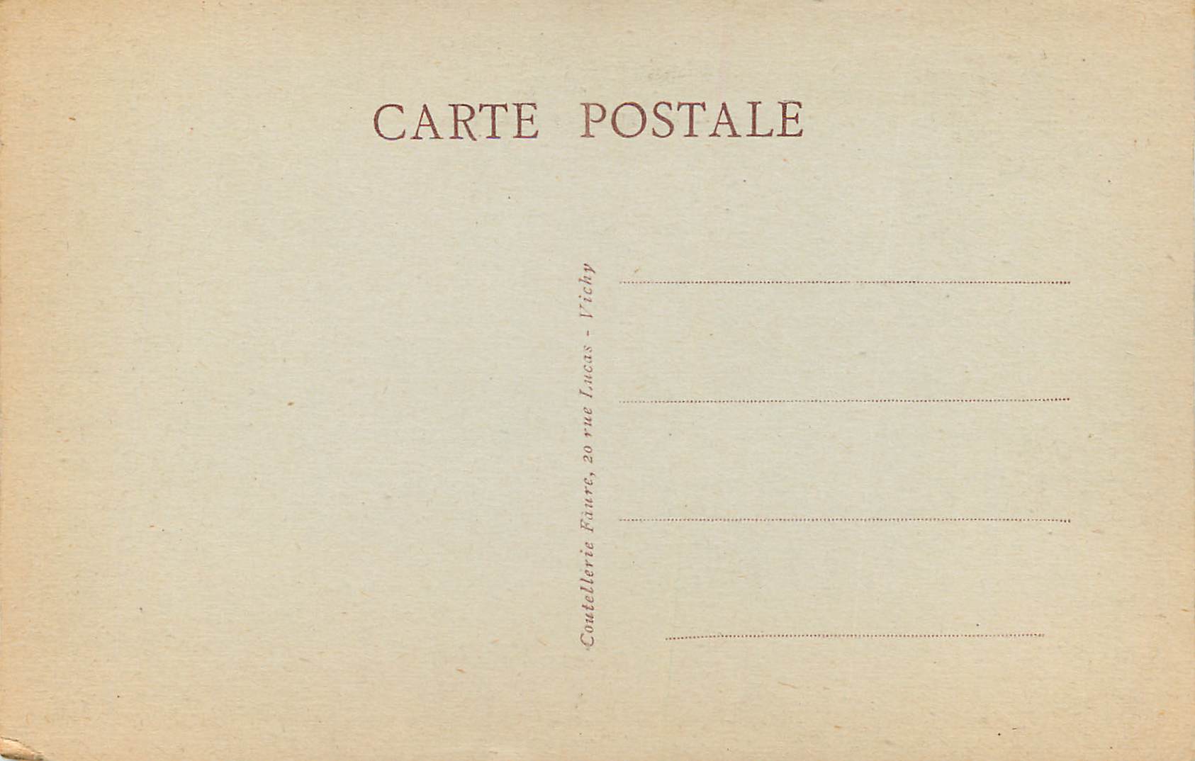 CPA 33 vichy l allier et le nouveau parc — Rückseite