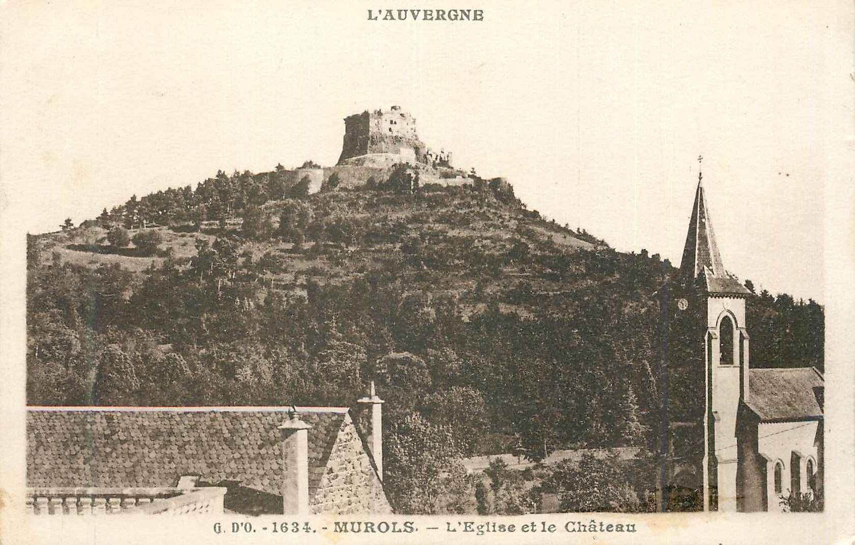 CPA L auvergne Murols L'eglise et le château