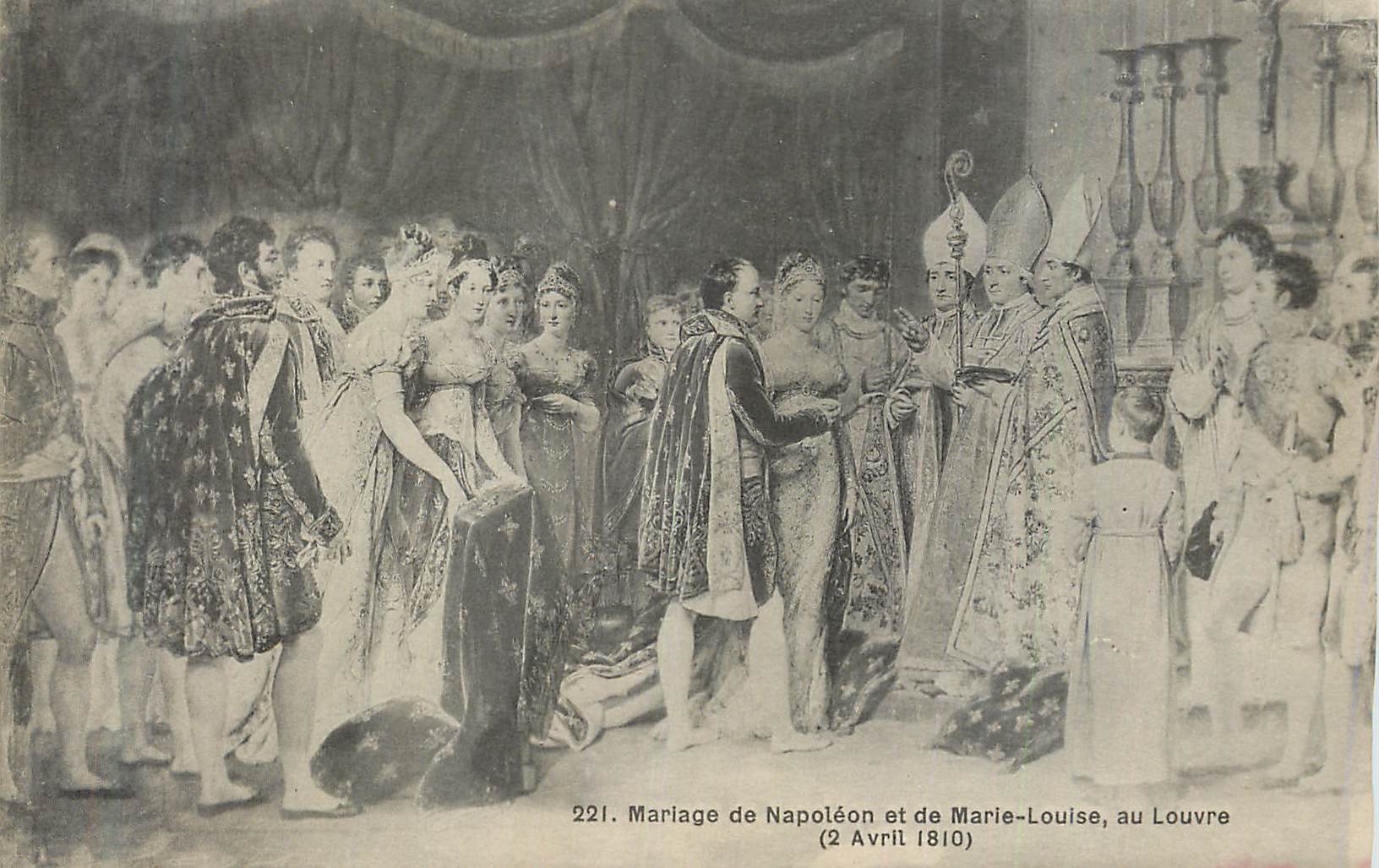 CPA 221 mariage de napoleon et de marie louise au louvre (2 avril 1810) Napoleon 1er
