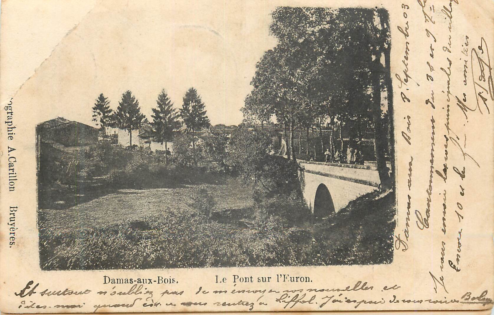 CPA Damas aux bois le pont sur leuron