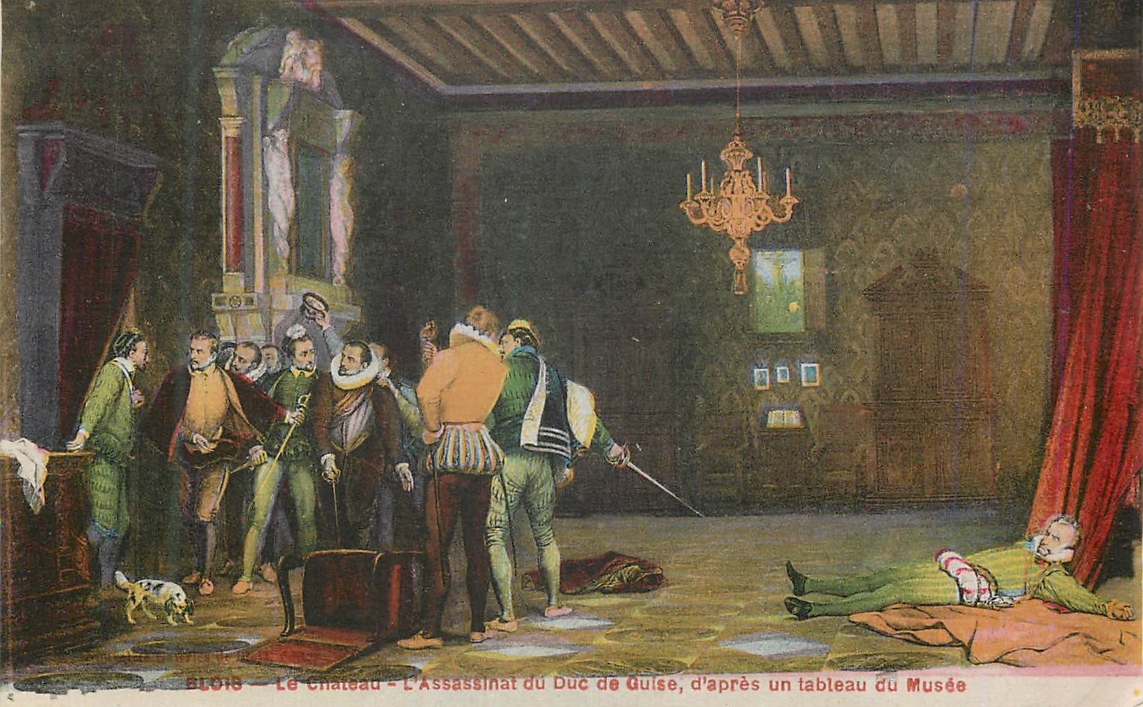 CPA Le chateau l assassinat du duc de guise d apres un tableau du musee