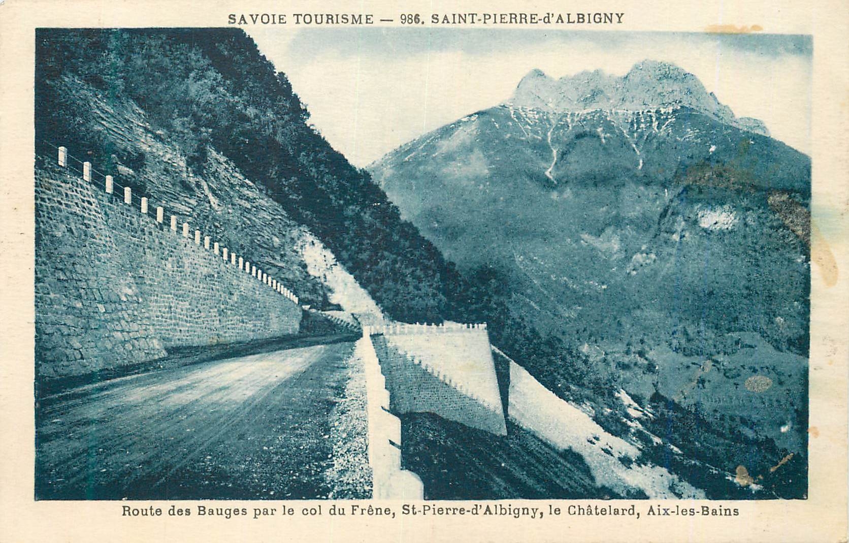 CPA Savoie tourisme 986 saint pierre d albigny route des bouges par le col du frene st pierre d albigny