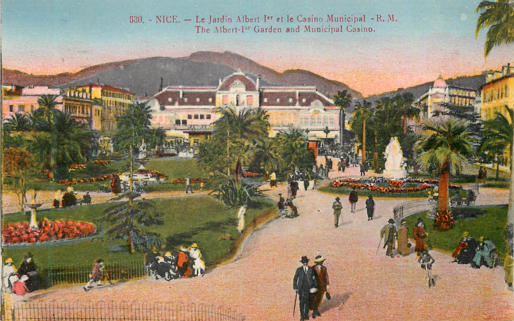CPA 530 nice le jardin albert 1 et le casino municipal r m