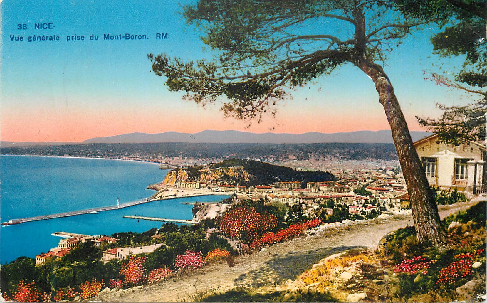 CPA 38 nice vue generale prise du mont boron rm