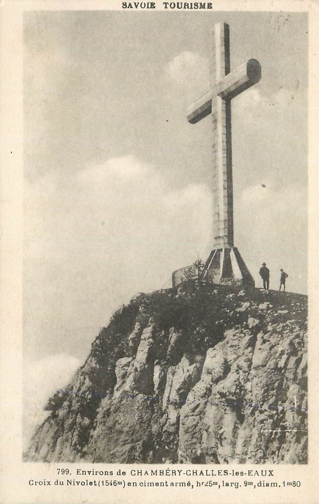 CPA 799 environs de chambery challes les eaux croix du nivolet (1546m) en cimentarme