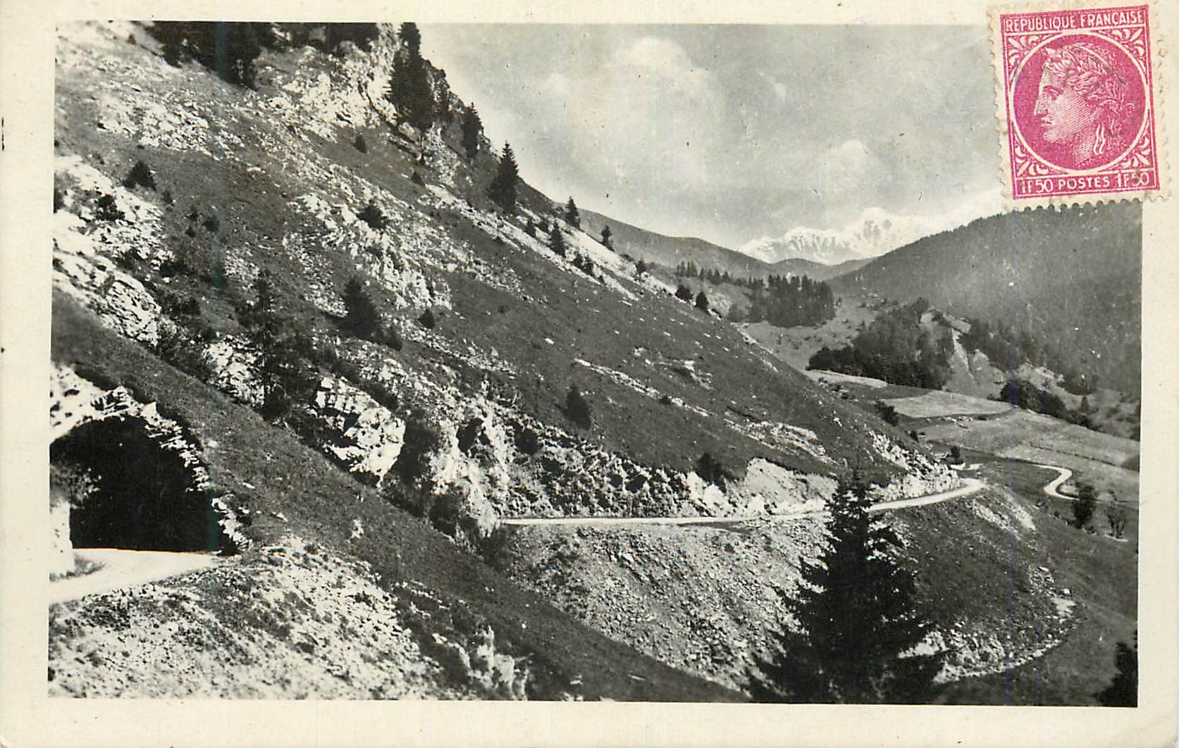 CPM Route du Col des Aravis Tunnel et le Mont Blanc