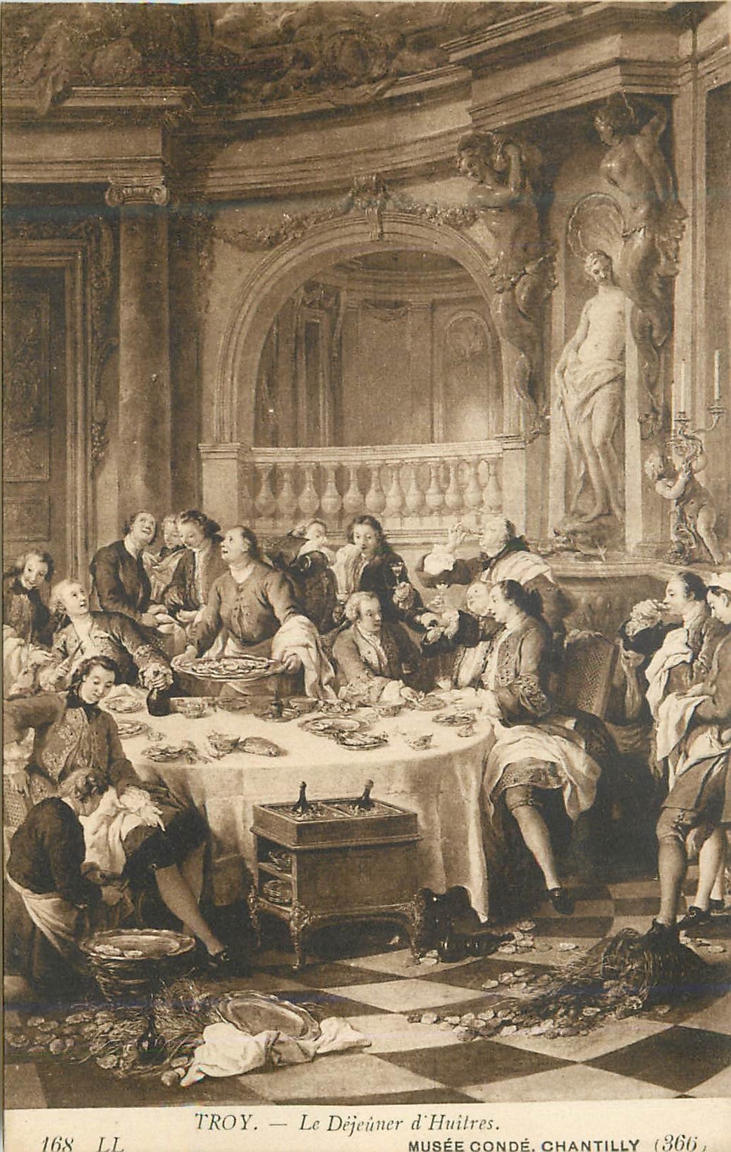 CPA Troy le dejeuner d huitres musee conde chantilly