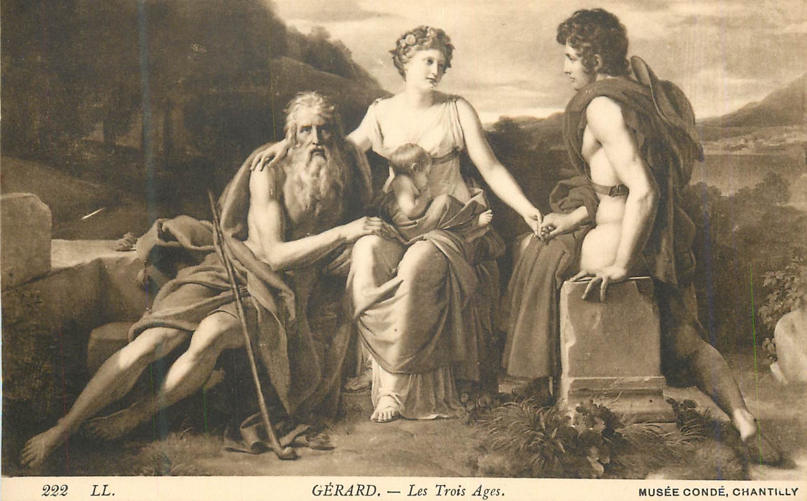 CPA 222 ll gerard les trois ages musee conde chantilly