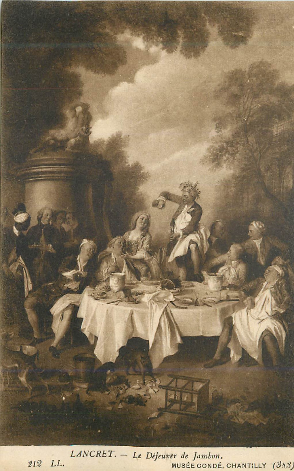 CPA Lancet le dejeuner de jambon musee conde chantilly