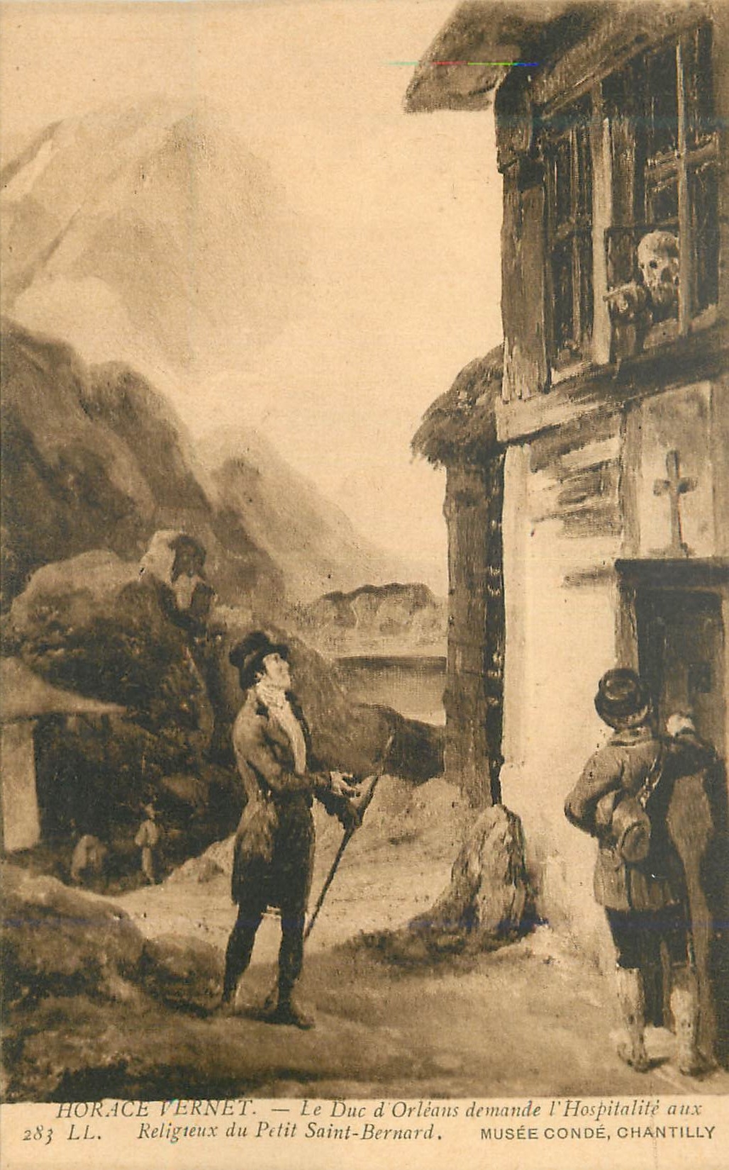CPA Horace pernet le duc d orleans demande l hospitalite aux religieux du patit saint bernard musee conde chantilly