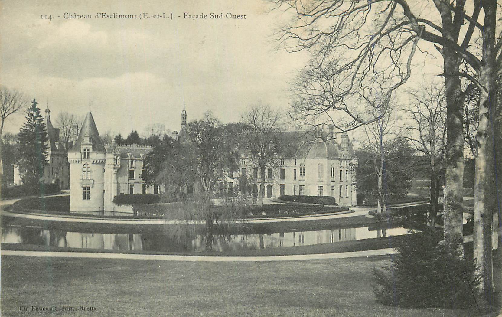 CPA 114 chateau d esclimont (e et l) facade sud ouest