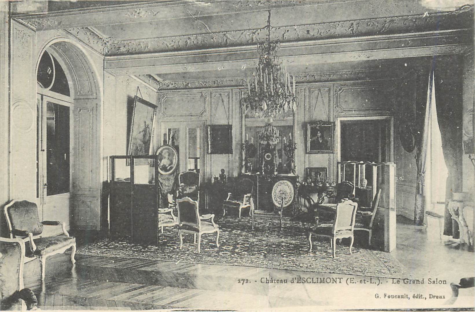 CPA 272 chateau d esclimont (e et l) le grand salon