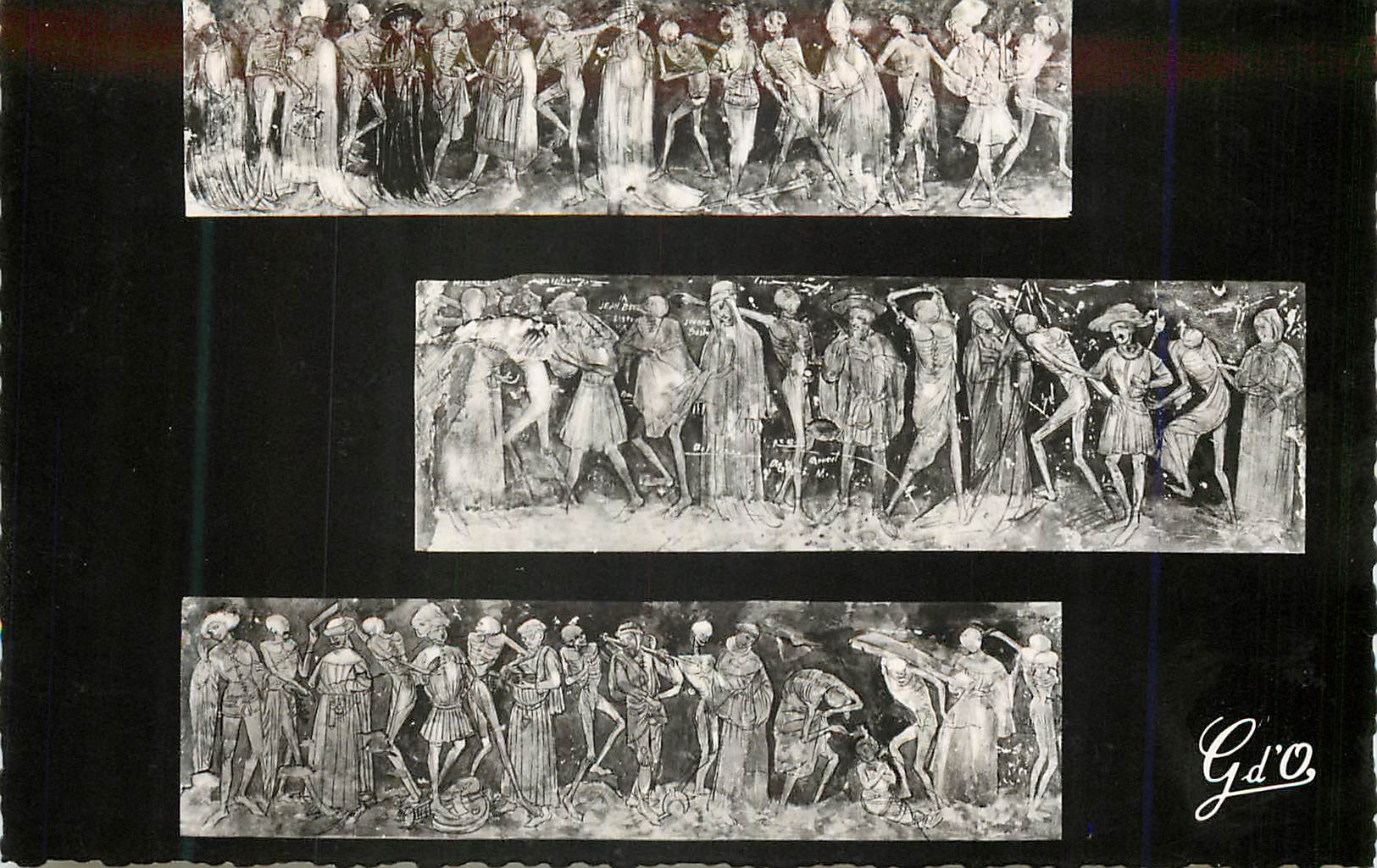 CPM Br cp 437 la chaise dieu (h l) abbaye robert la danse macabre