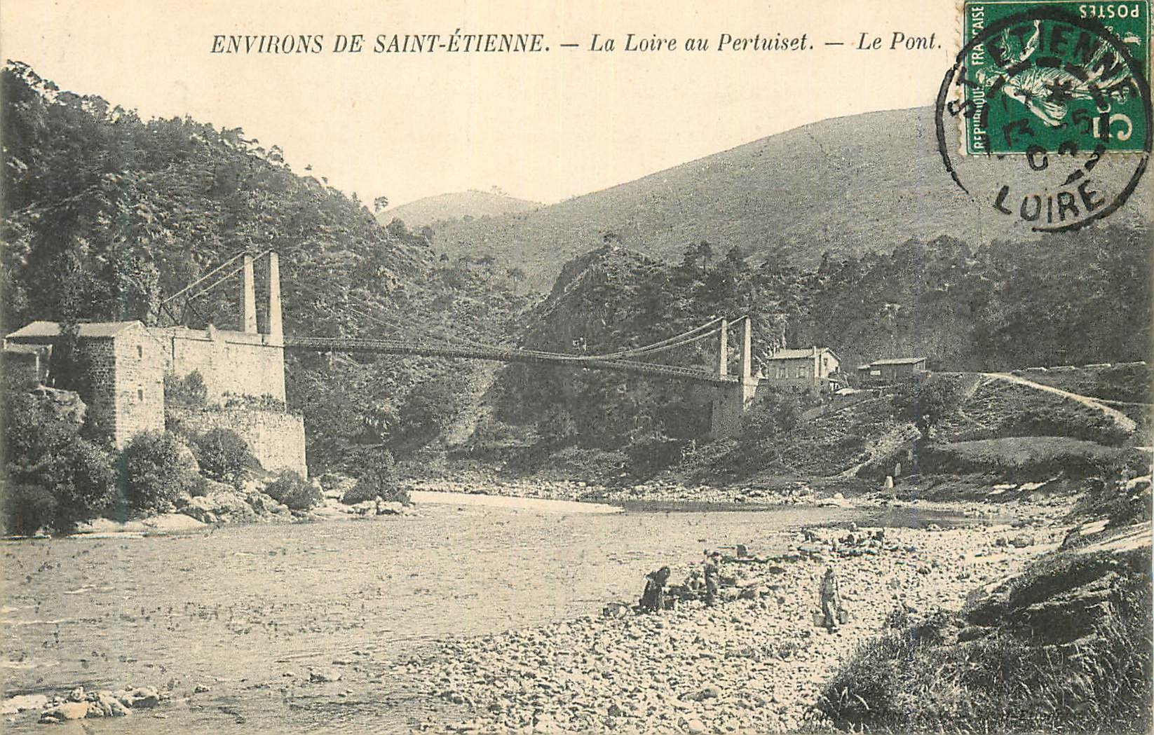 CPA Environs de saint etienne la loire au pertuiset le pont