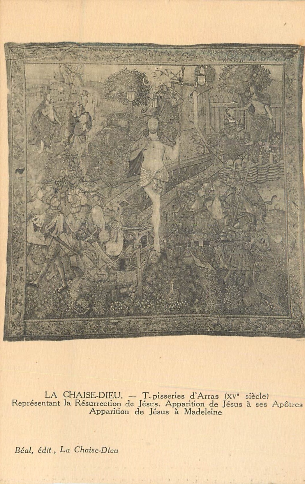 CPA La chaise dieu tapisserie d arras (xv siecle) representant la resurrection de jesus apparition de jesus a ses apotre