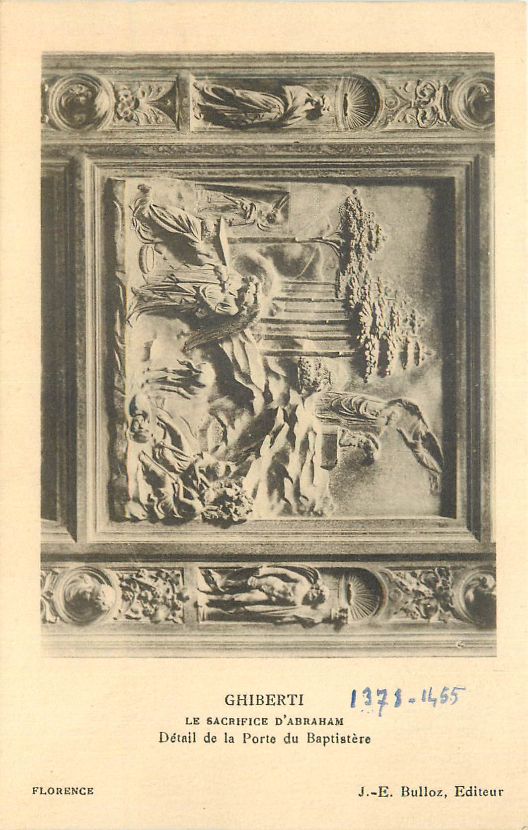 CPA Ghiberti le sacrifice d abraham detail de la porte du baptistere