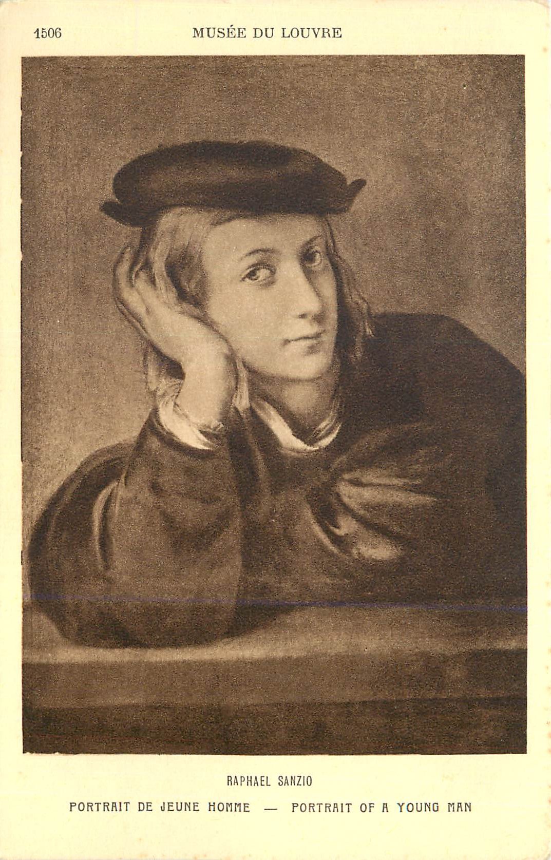 CPA Musee du louvre raphael sanzio portrait de jeune homme