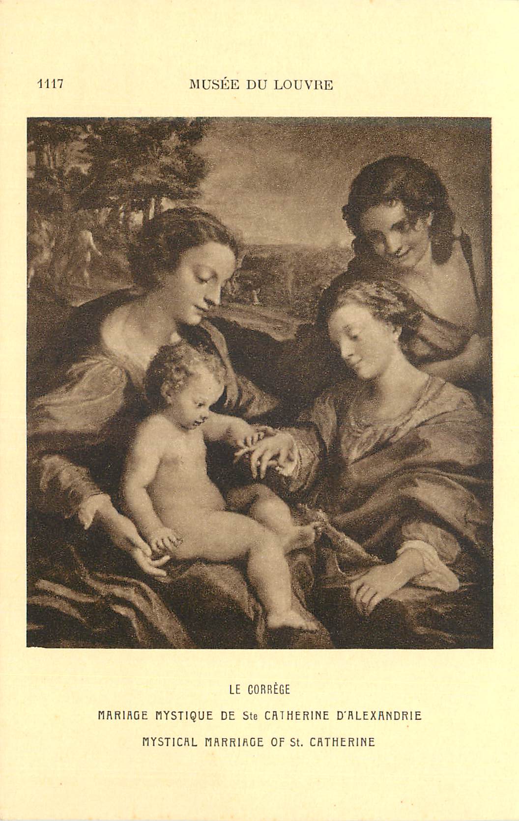 CPA 1117 musee du louvre le correge mariage mystique de ste catherine d alexandrie