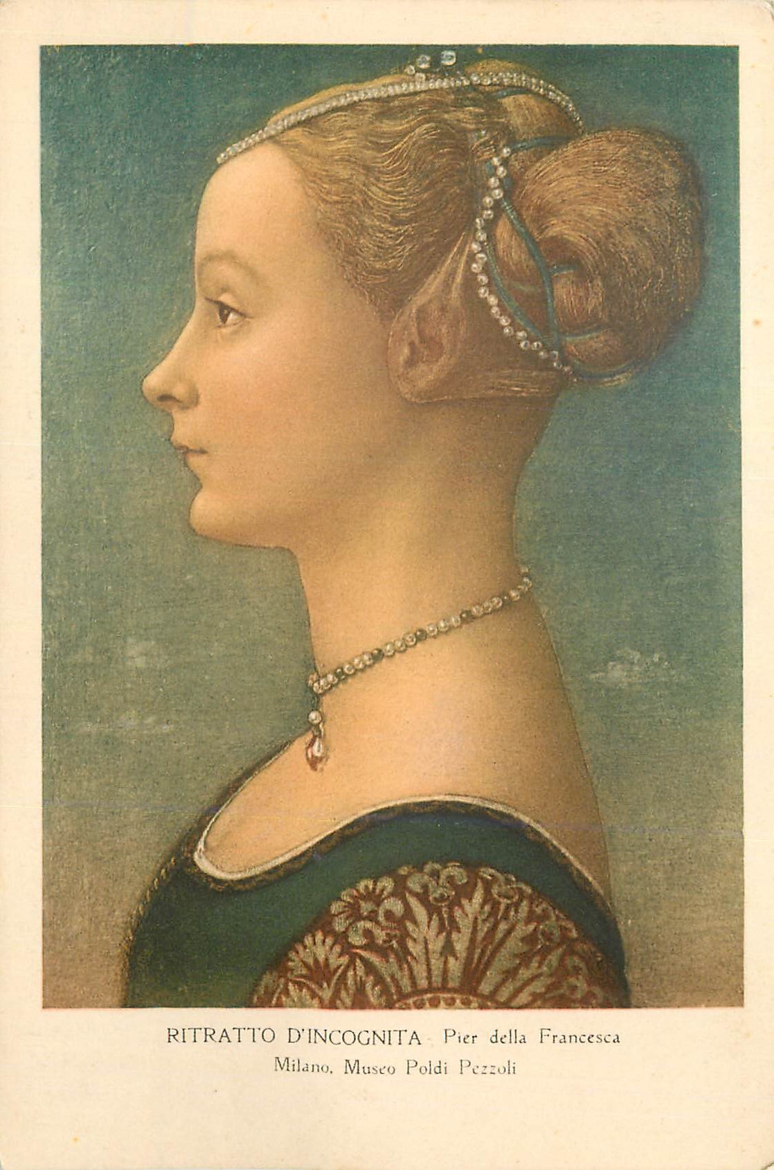 CPA Ritratto d incognita pier della francesca milano musco poldi pezzoli
