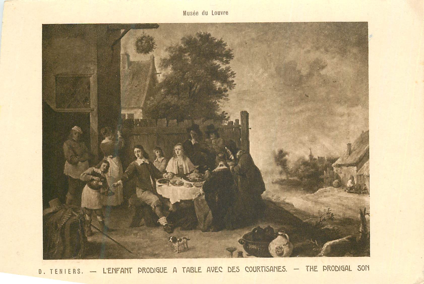 L'Enfant prodigue à table avec des courtisanes — D. Teniers — Musée du Louvre