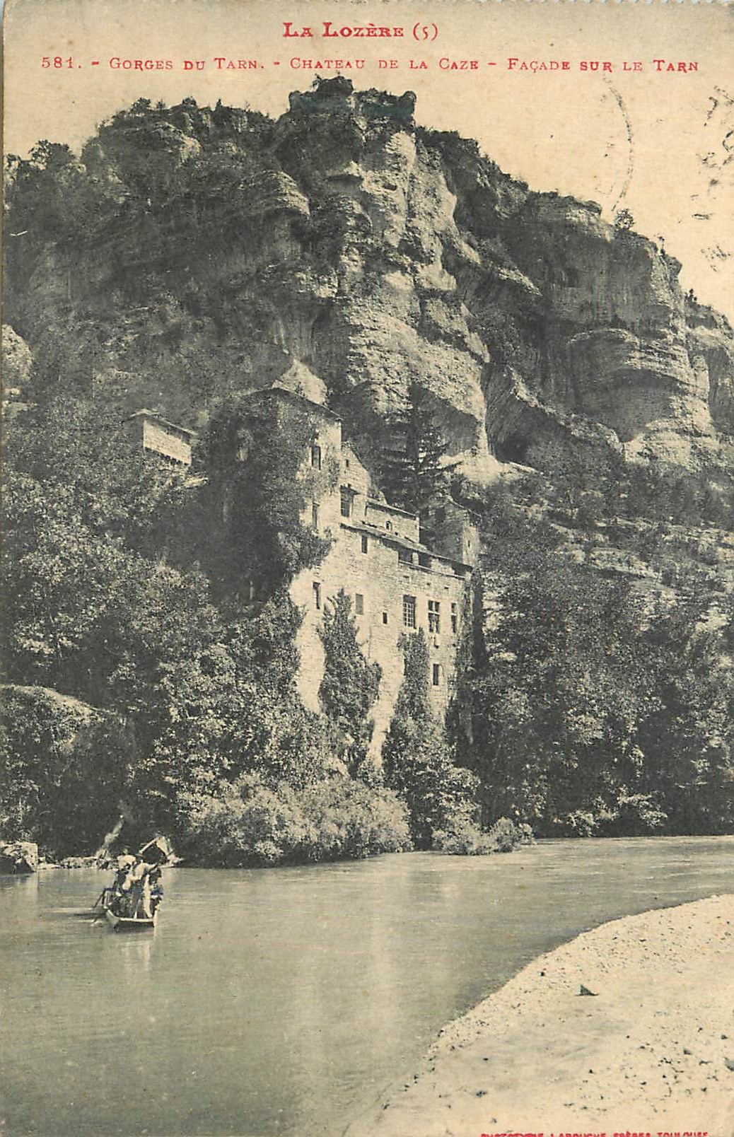 CPA La lozere 581 gorges du tarn chateau de la caze facade sur tarn