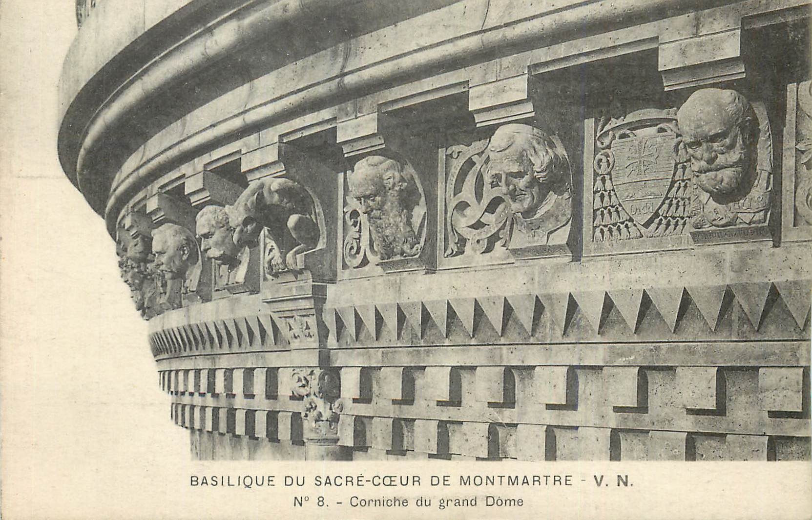 CPA Basilique du sacre coeur de montmartre v n n 8 corniche du grand dome