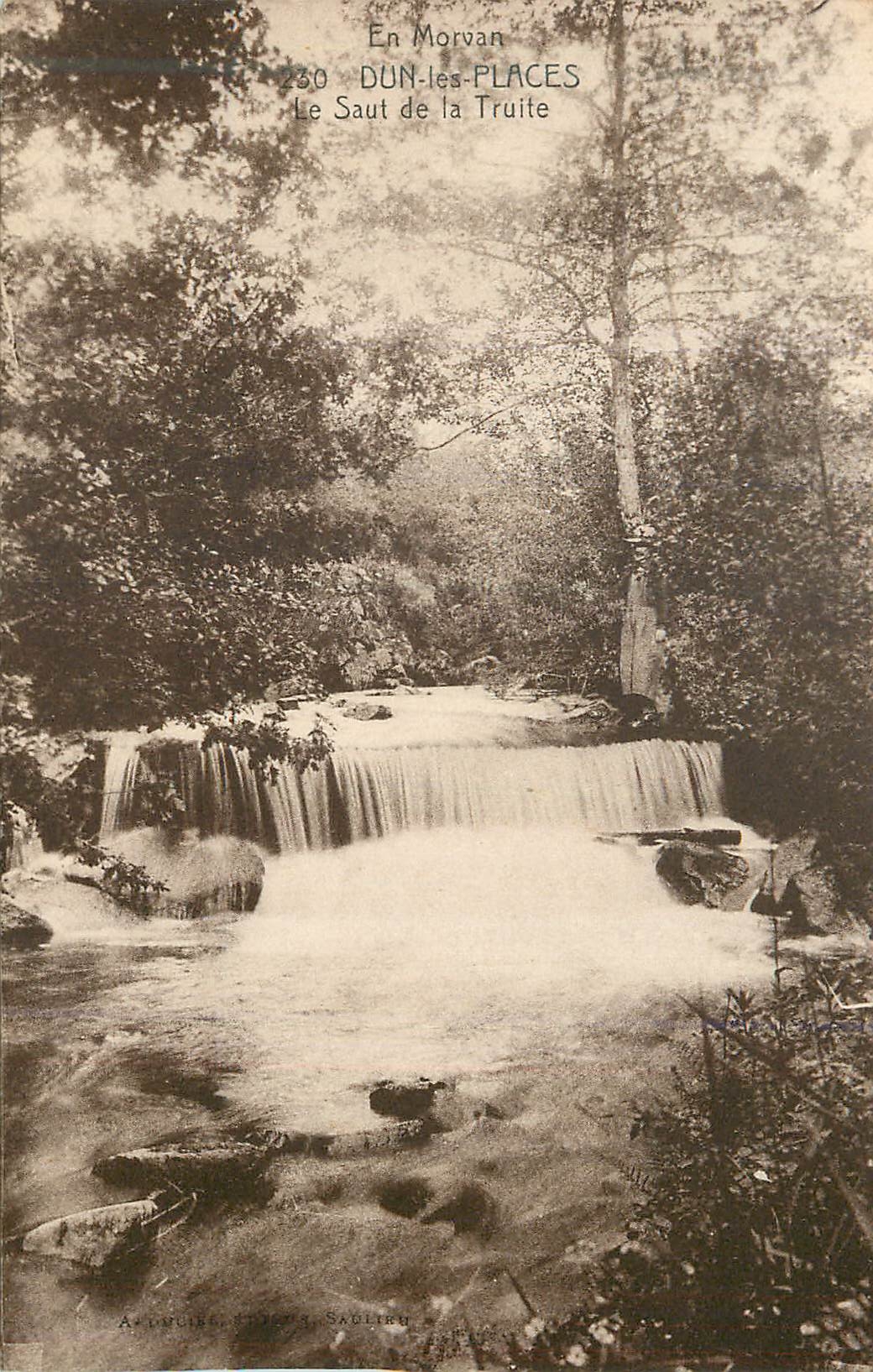 CPA En morvan 230 dun les places le saut de la truite
