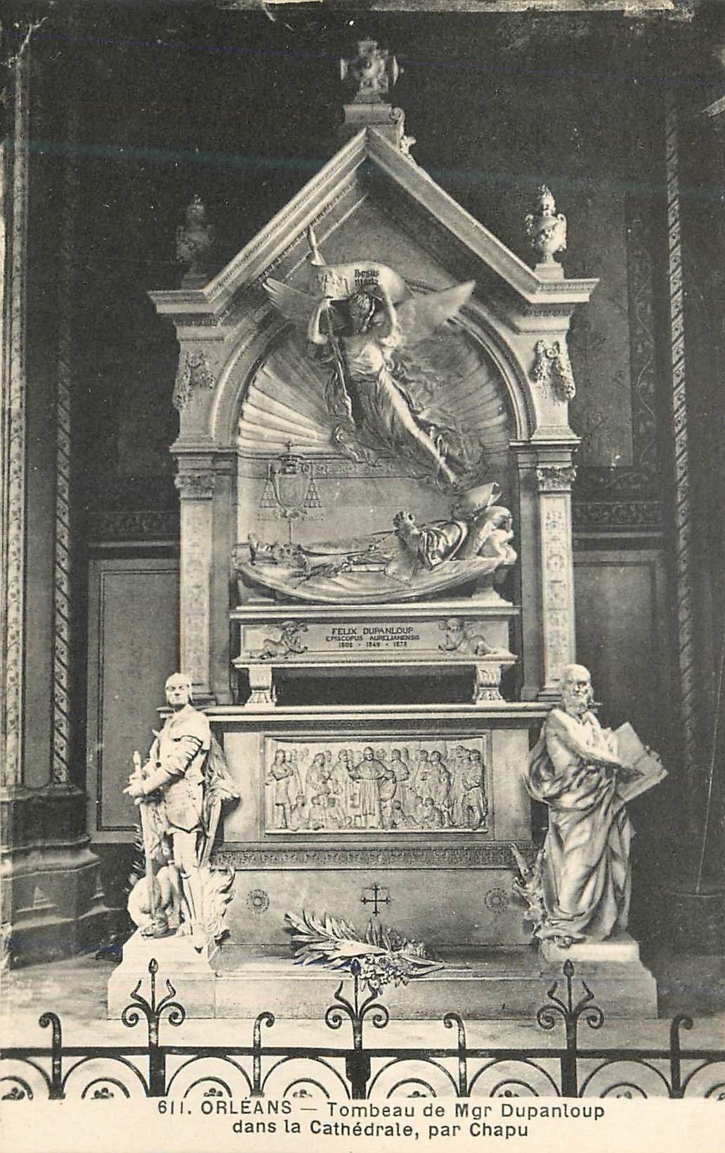 CPA 611 orleans tombeau de mgr dupanloup dans la cathedrale par chapu