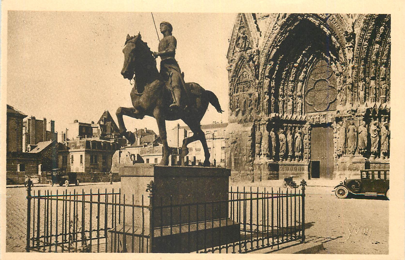 Reims (Marne) — Statue de Jeanne d'Arc — Éditions d'Art YVON, Paris