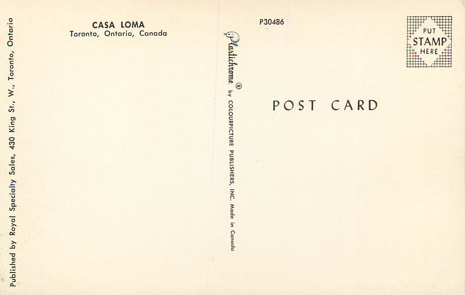 CPA Casa loma toronto ontario canada — Back
