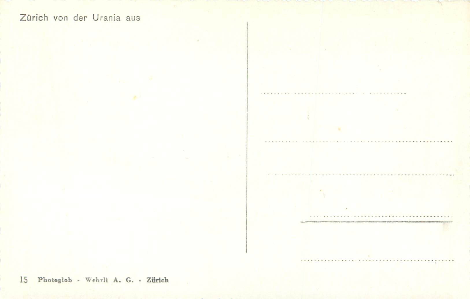 CPM Zurich von der urnia aus — Verso