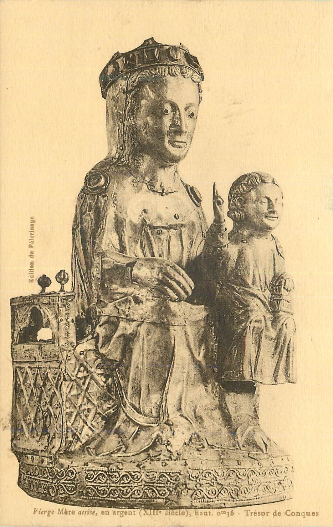 CPA Vierge mere assise en argent(xii siecle) tresor de conquet