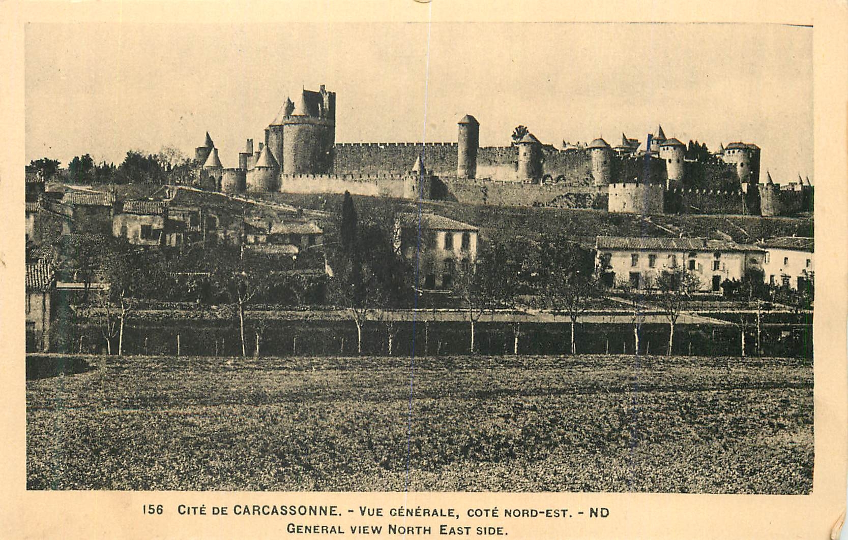 CPA 156 cite de carcassonne vue generale cote nord est