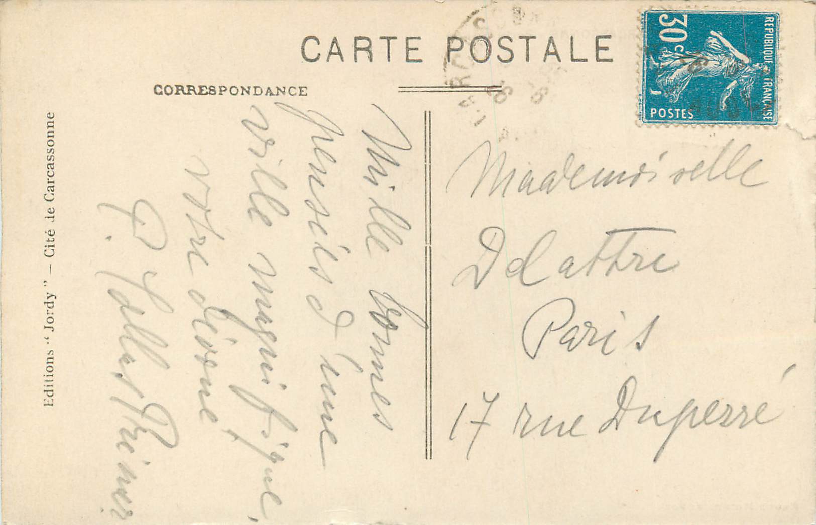 CPA La cite de carcassonne porte d aude — Reverso