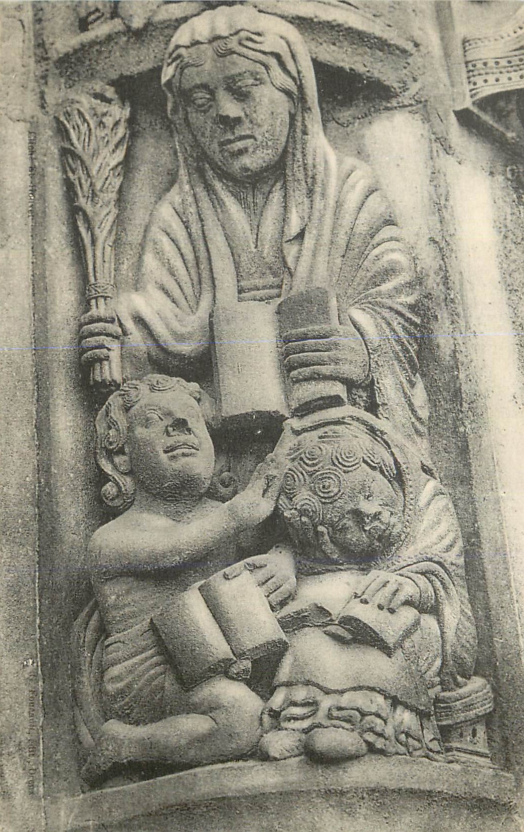 Kathedrale von Chartres — Detail des Königstorches — Grammatik — Verlag L. (Nr. 590)