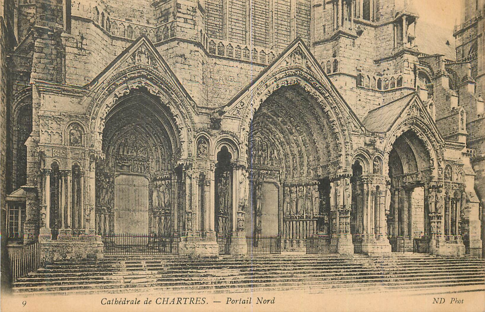 CPA Cathedrale de chartres portail nord