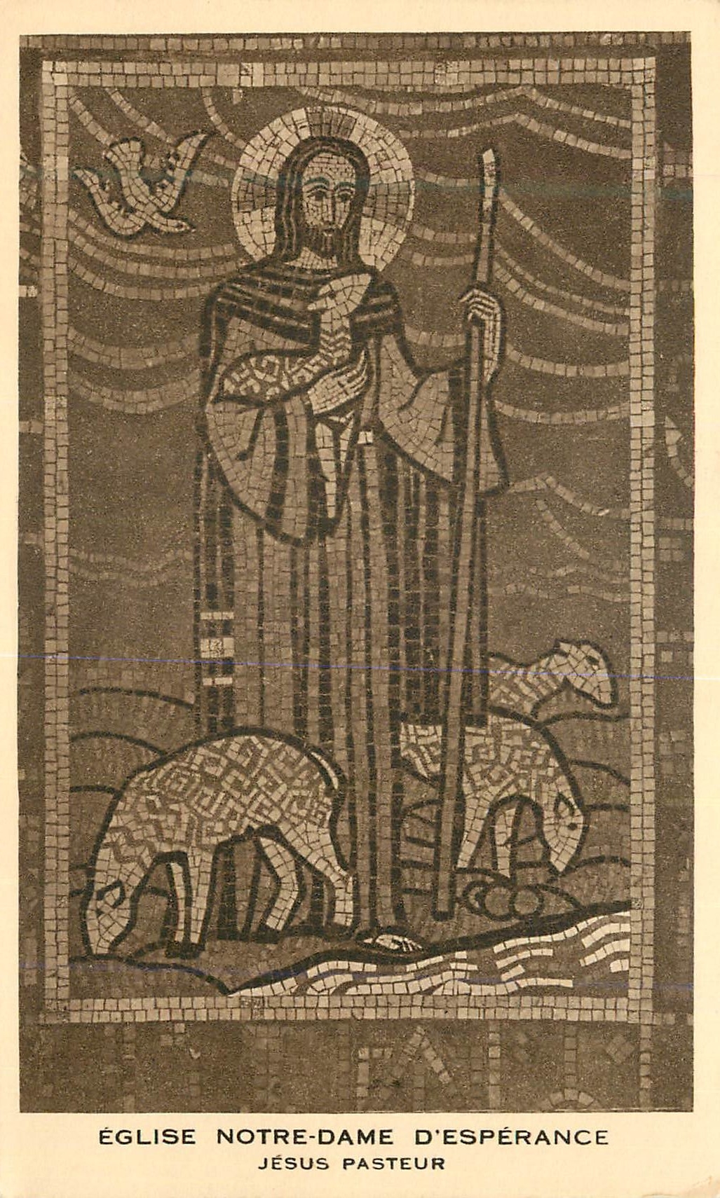CPA Eglise notre dame d esperance jesus pasteur