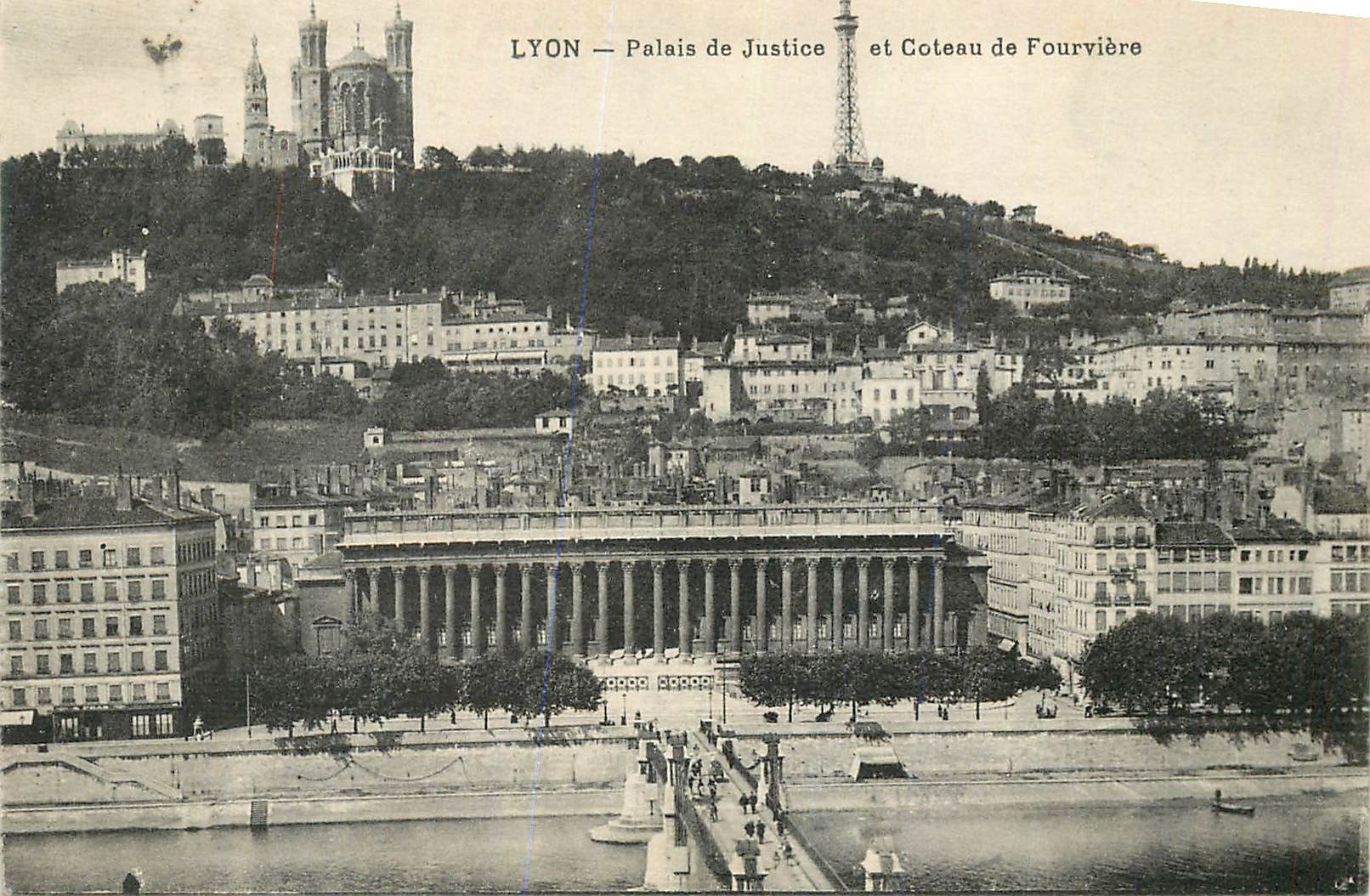 CPA Lyon palais de justice et coteau de fourviere