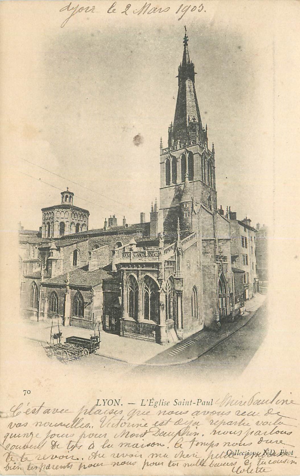CPA Lyon l eglise saint paul (carte 1900)