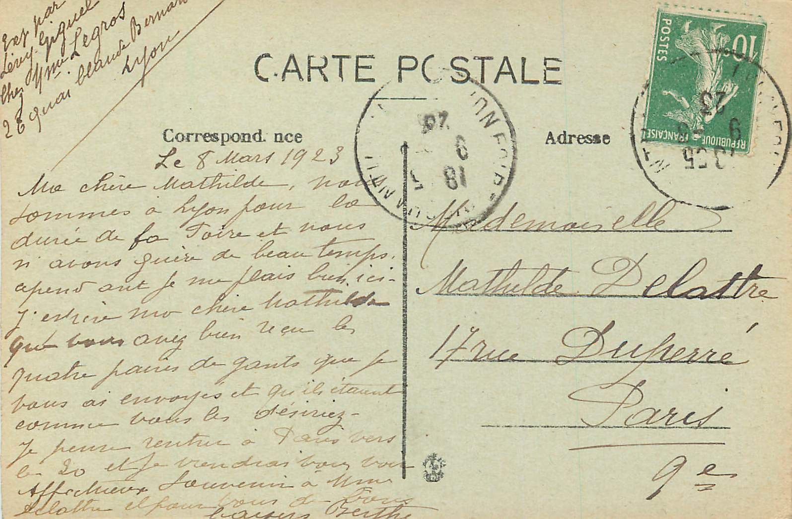 CPA 59 lyon l abside de fourviere l b — Verso